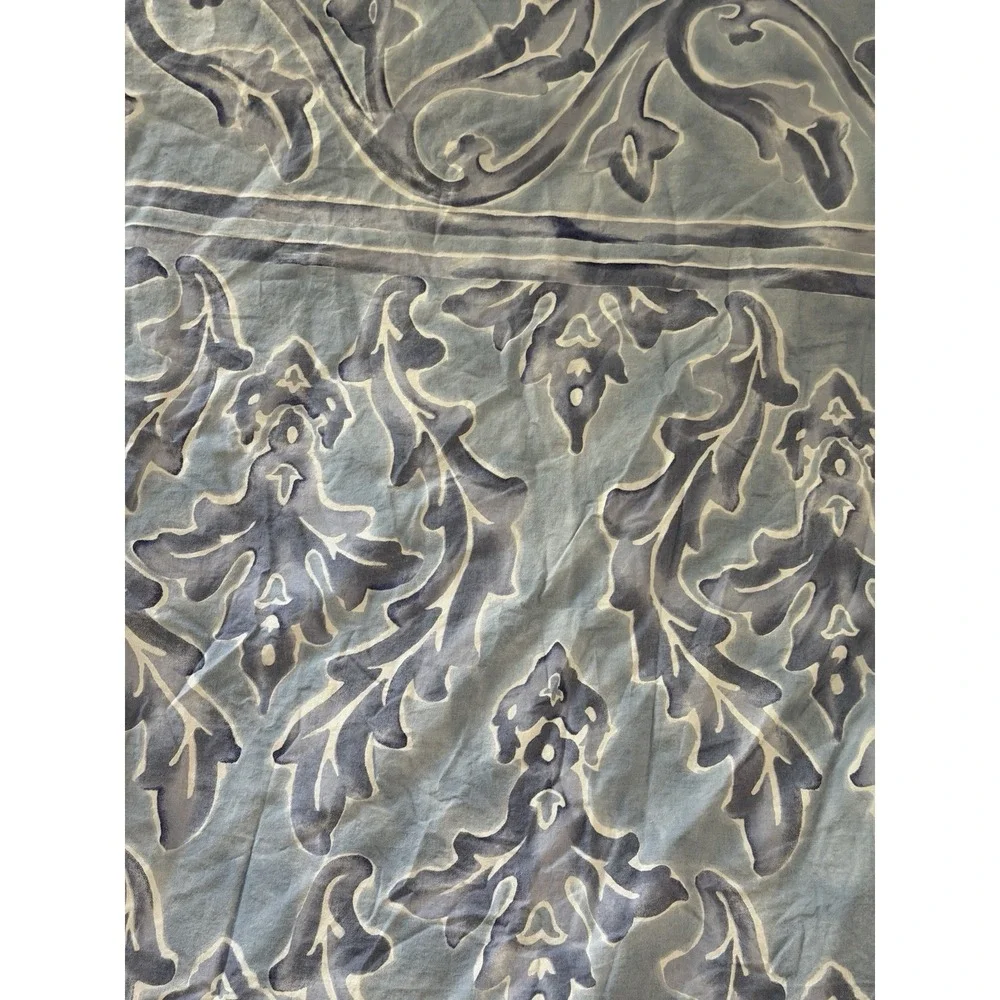 Restoration Hardware Blue Amalfi Rave Queen Size Duvet Cover Set Shams Italy